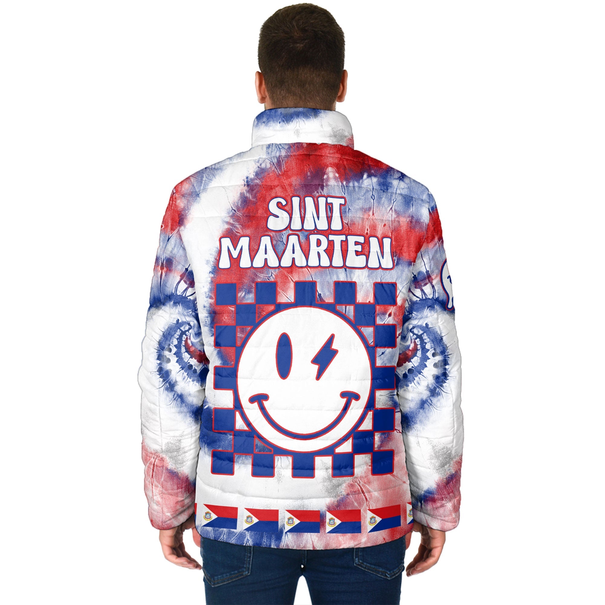 Sint Maarten Men Padded Jacket Custom Tie Dye Style 2