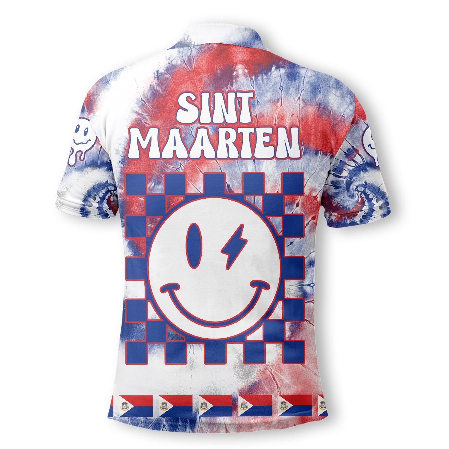 Sint Maarten Polo Shirt Custom Tie Dye Style 3