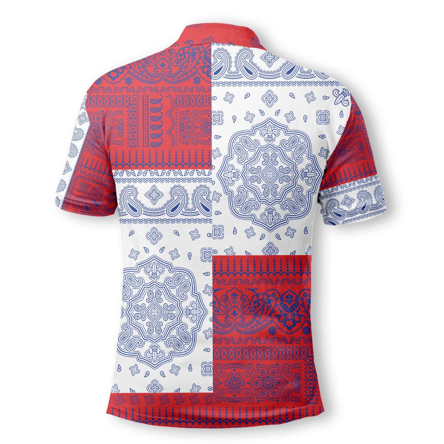 Sint Maarten Polo Shirt Flag And Paisley Basic Style 3