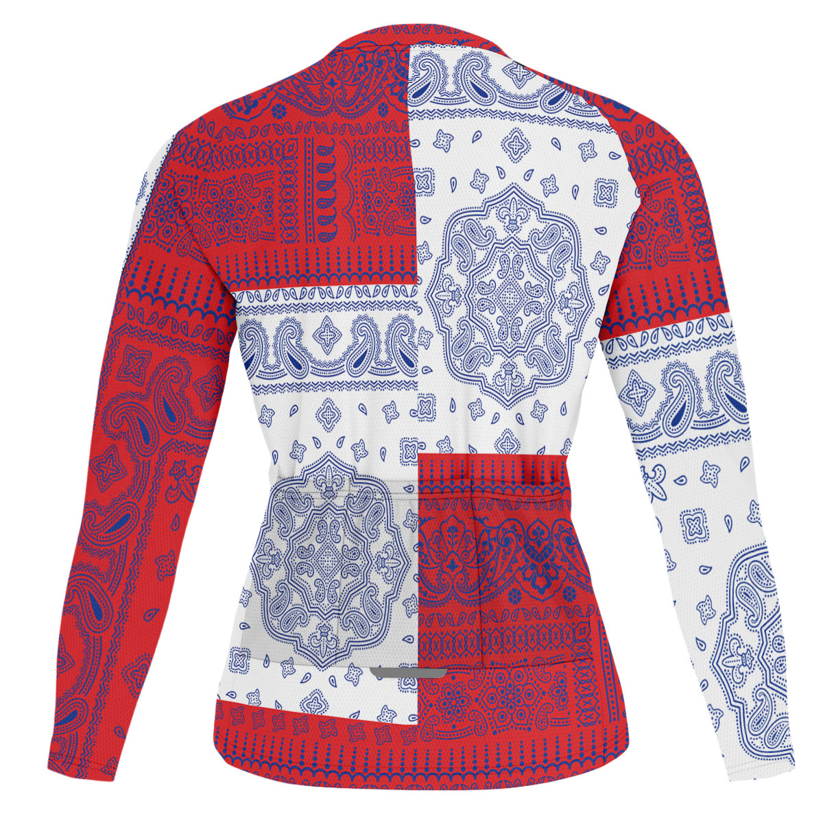 Sint Maarten Raglan Men Cycling Jersey Long Sleeve Flag And Paisley Basic Style 2