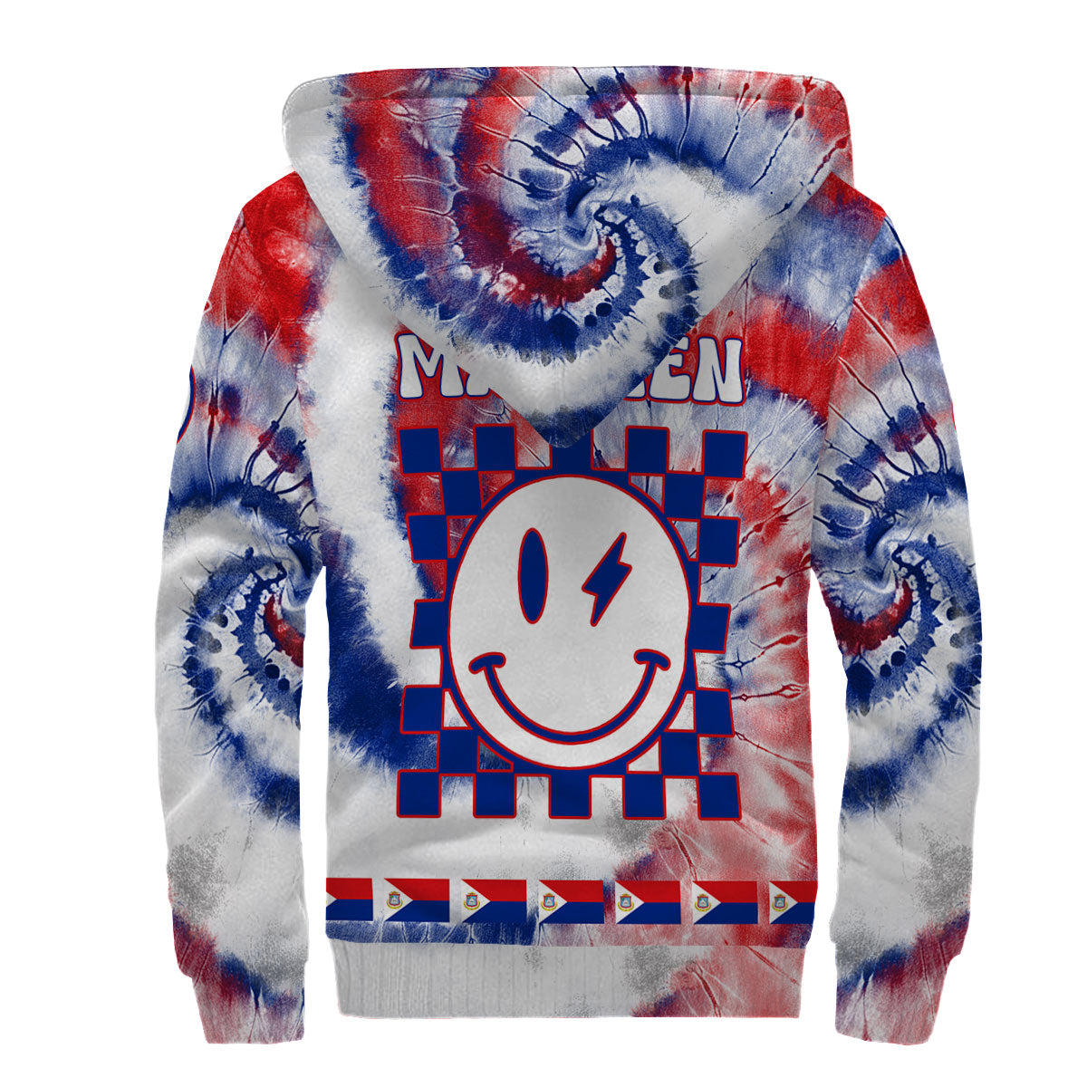 Sint Maarten Sherpa Hoodie Custom Tie Dye Style 2