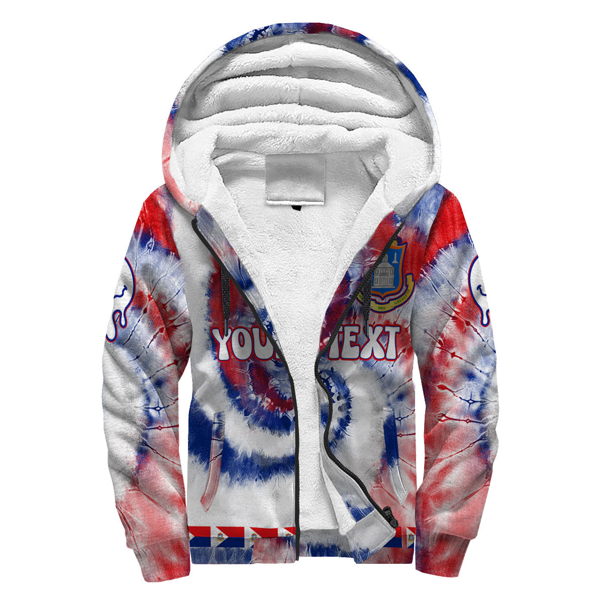 Sint Maarten Sherpa Hoodie Custom Tie Dye Style 3