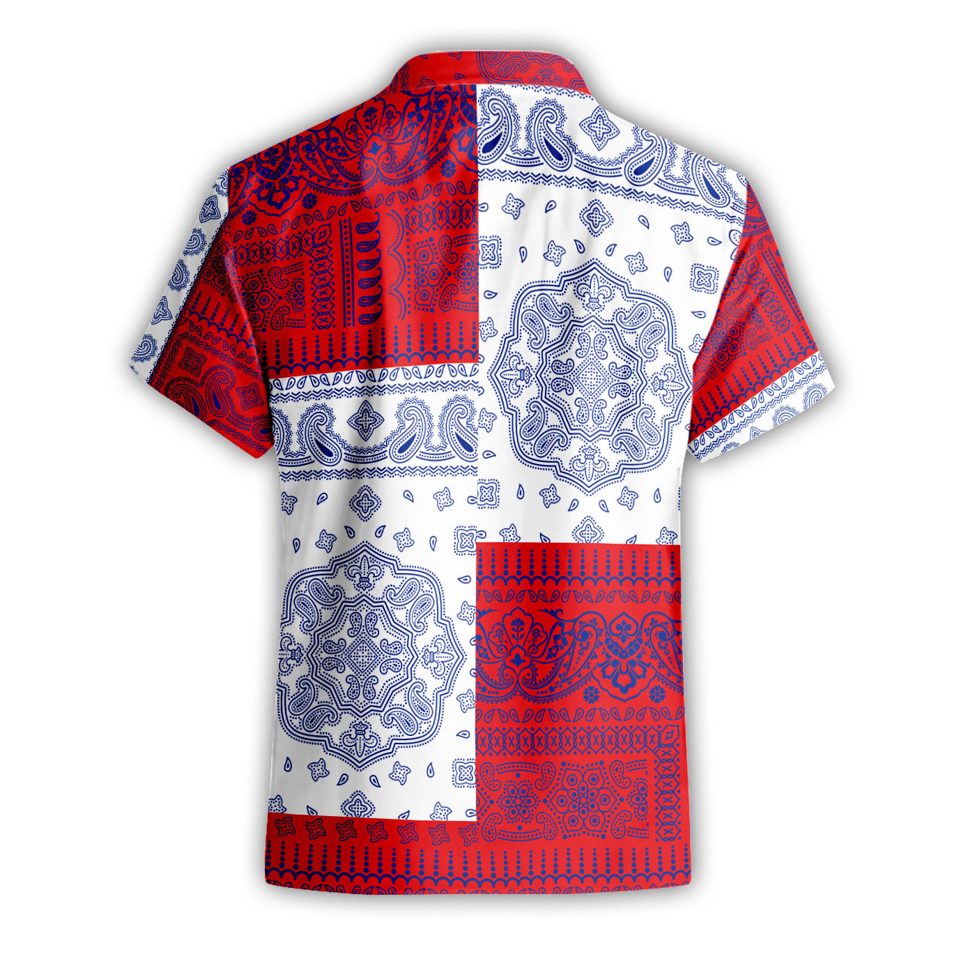 Sint Maarten Short Sleeve Shirt Flag And Paisley Basic Style 3