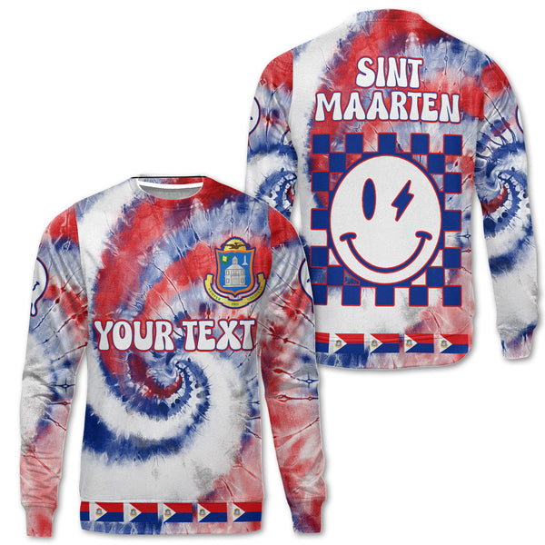 Sint Maarten Sweatshirt Custom Tie Dye Style 1