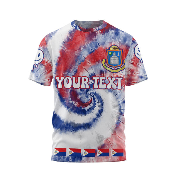 Sint Maarten T Shirt Custom Tie Dye Style 1