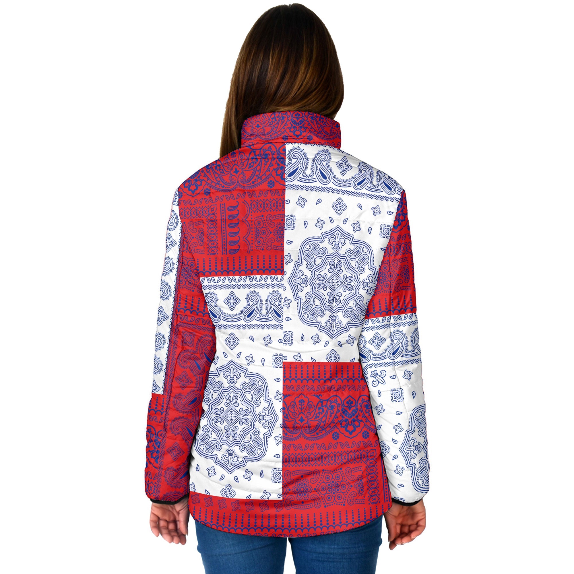 Sint Maarten Women Padded Jacket Flag And Paisley Basic Style 2