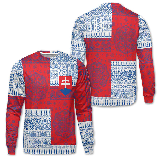 Slovakia Sweatshirt Flag And Paisley Basic Style 1