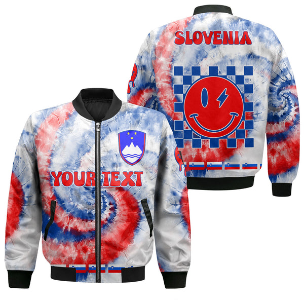 Slovenia Bomber Jacket Custom Tie Dye Style 1