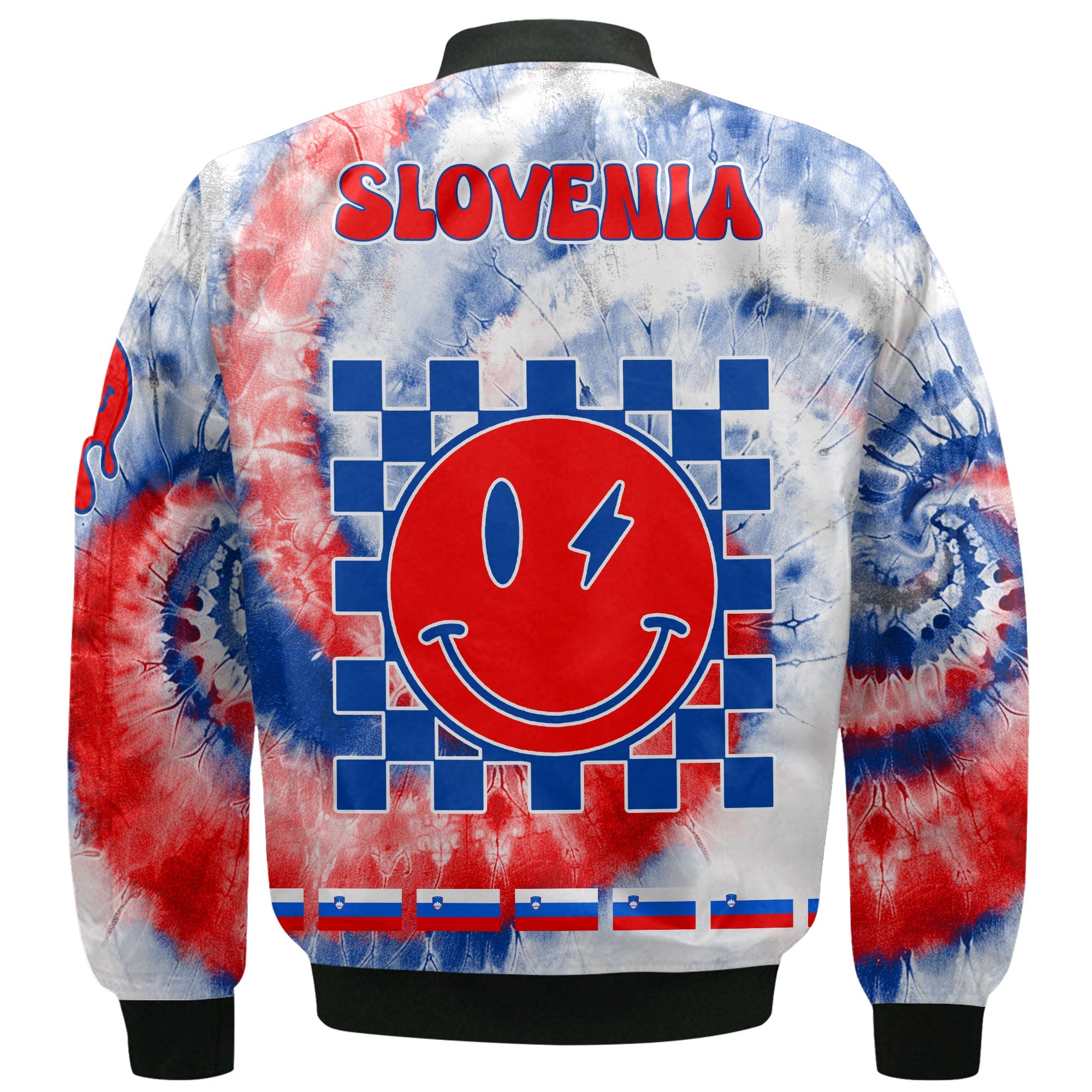 Slovenia Bomber Jacket Custom Tie Dye Style 3