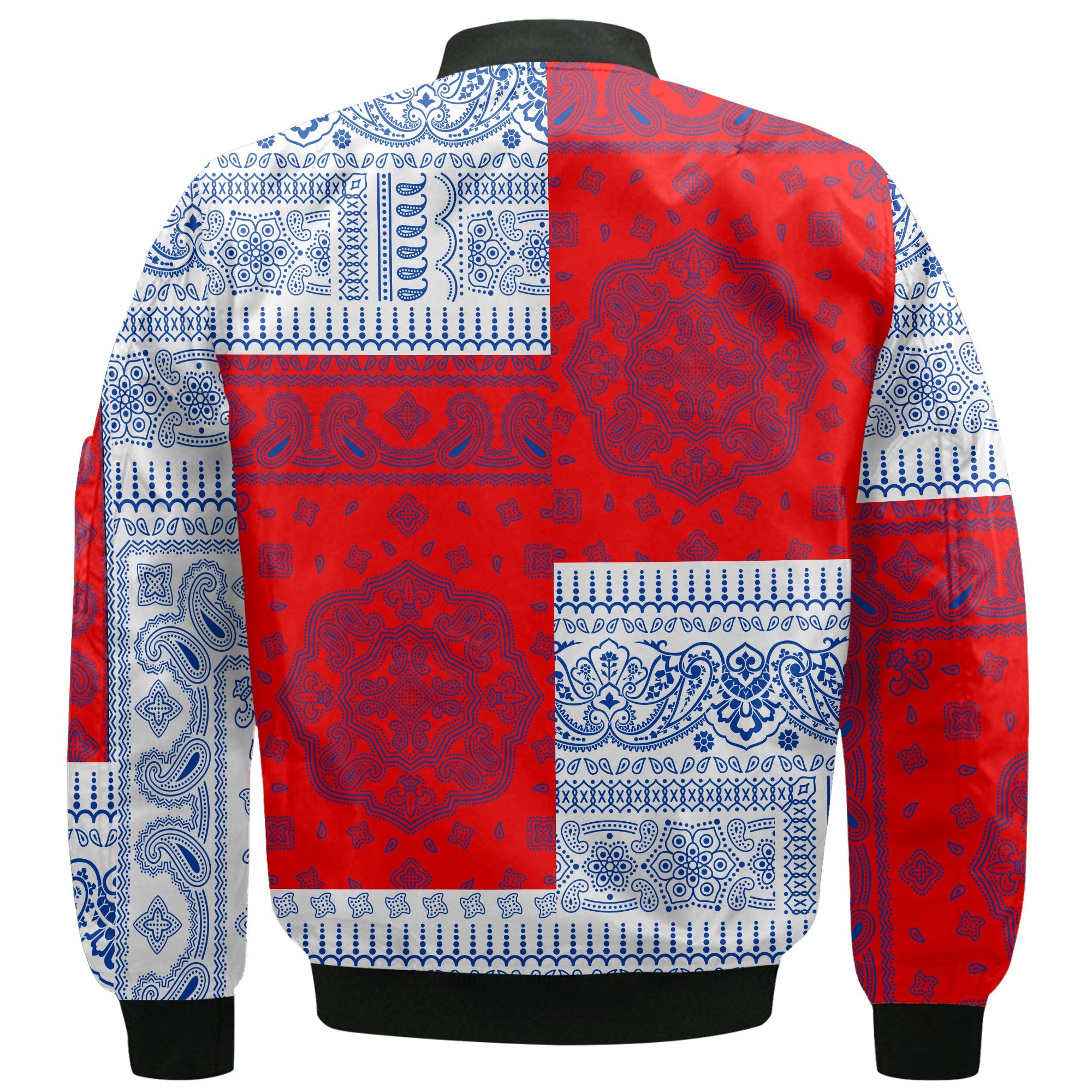 Slovenia Bomber Jacket Flag And Paisley Basic Style 3