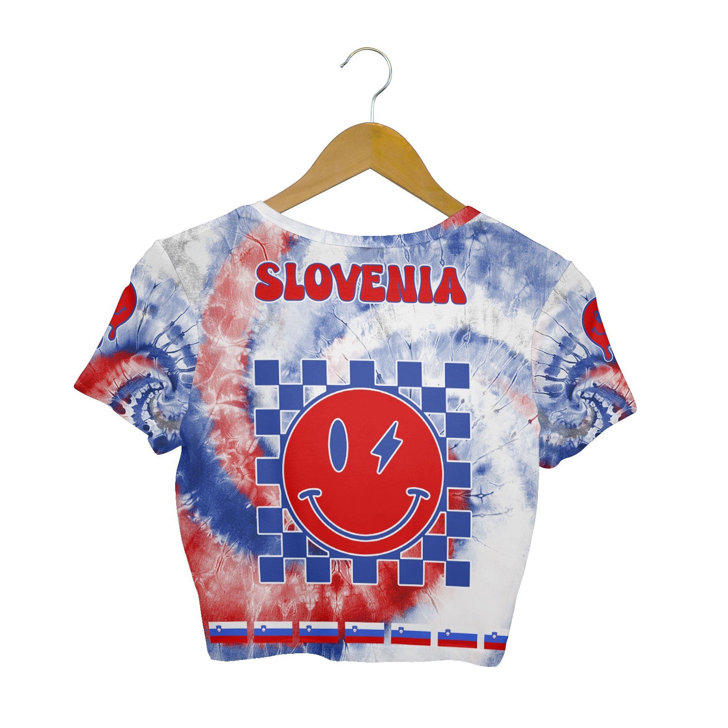 Slovenia Croptop T Shirt Custom Tie Dye Style 2