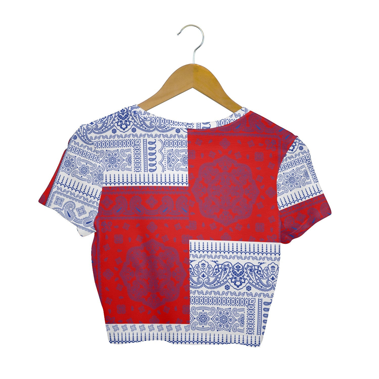 Slovenia Croptop T Shirt Flag And Paisley Basic Style 2