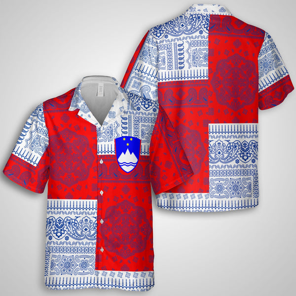 Slovenia Hawaiian Shirt Flag And Paisley Basic Style 1