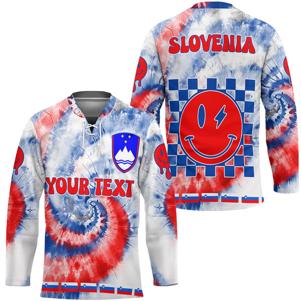 Slovenia Hockey Jersey Custom Tie Dye Style 1