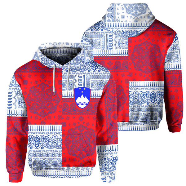 Slovenia Hoodie Flag And Paisley Basic Style 1