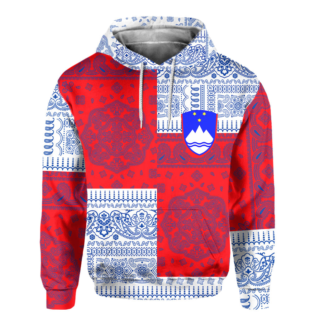 Slovenia Hoodie Flag And Paisley Basic Style 2