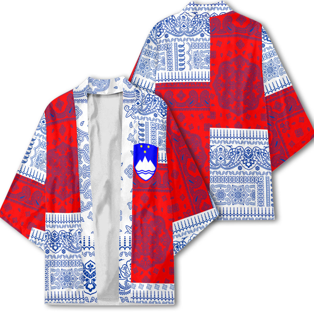 Slovenia Kimono Flag And Paisley Basic Style 1