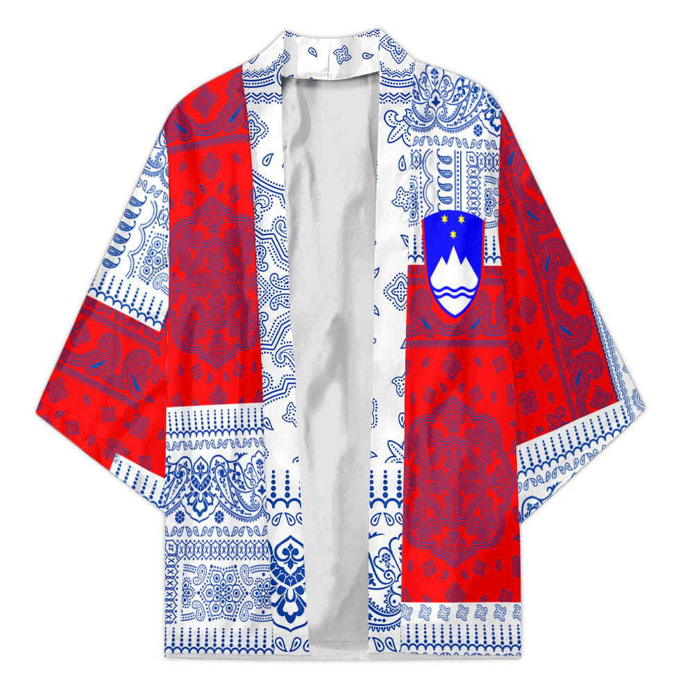 Slovenia Kimono Flag And Paisley Basic Style 2