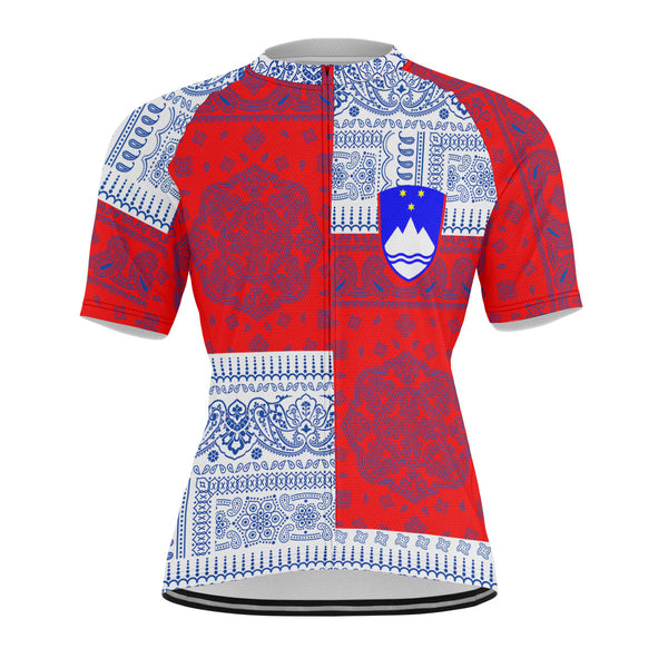 Slovenia Men Cycling Jersey Flag And Paisley Basic Style 1