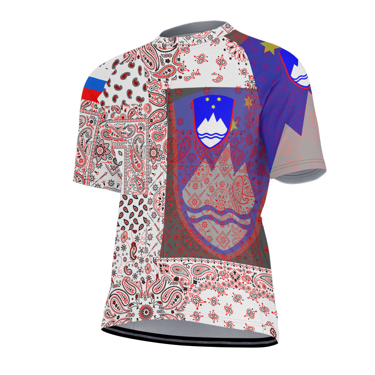 Slovenia Men Cycling Jersey Paisley Flag And Skull Style 2