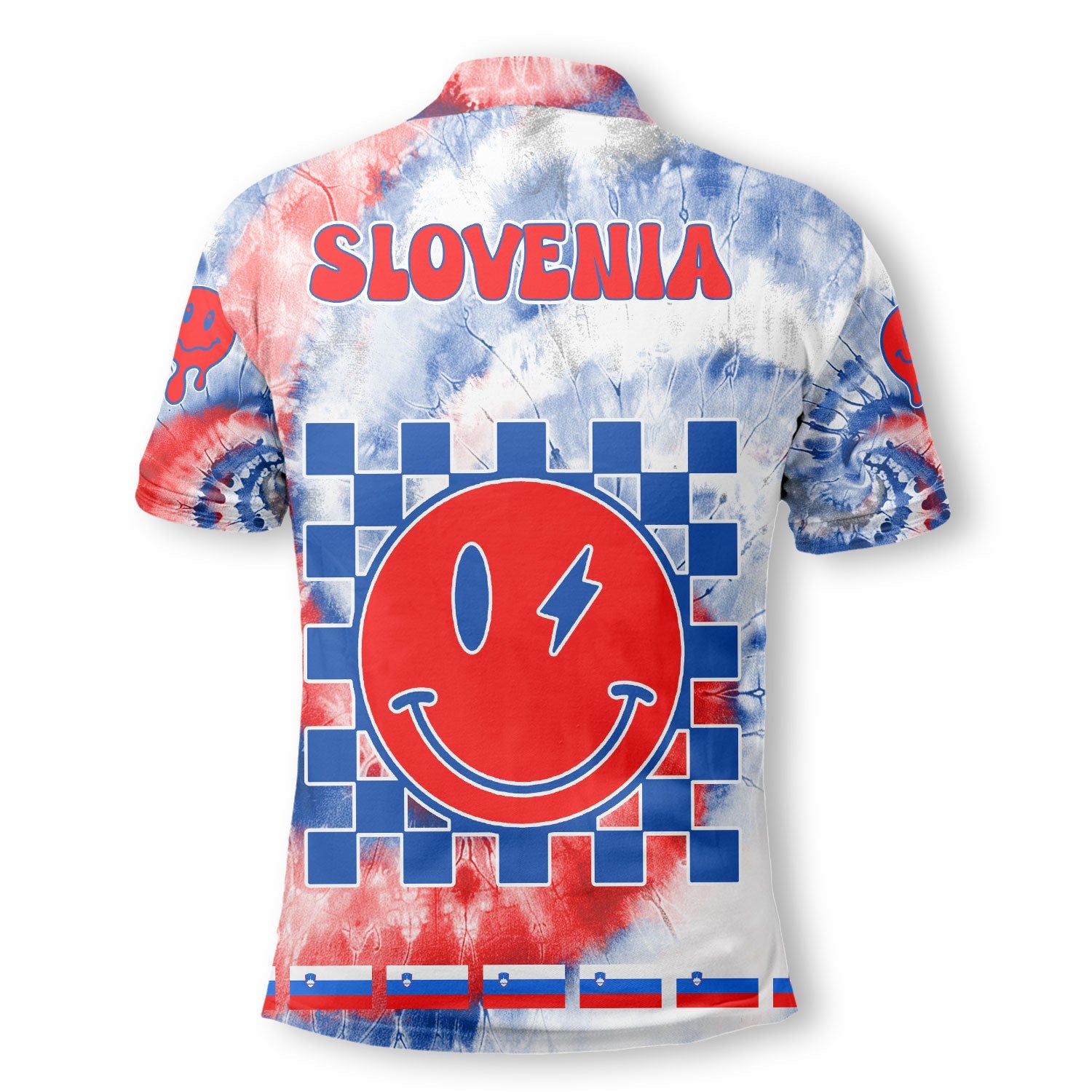 Slovenia Polo Shirt Custom Tie Dye Style 3