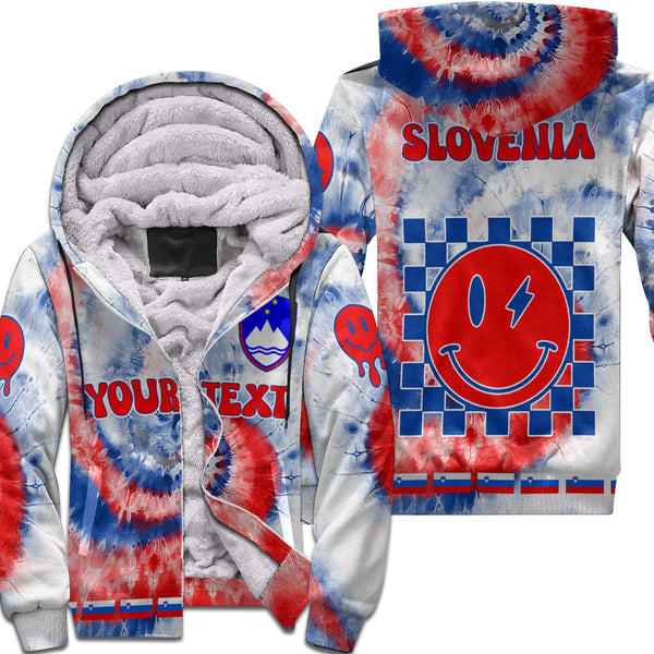 Slovenia Sherpa Hoodie Custom Tie Dye Style 1