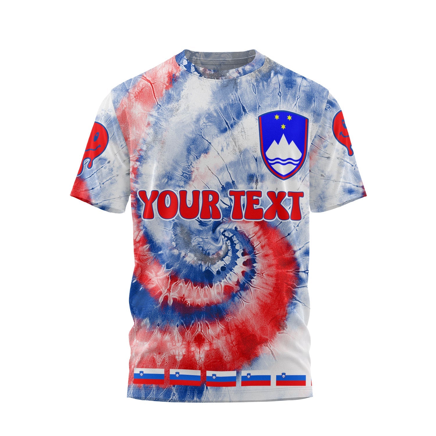 Slovenia T Shirt Custom Tie Dye Style 1