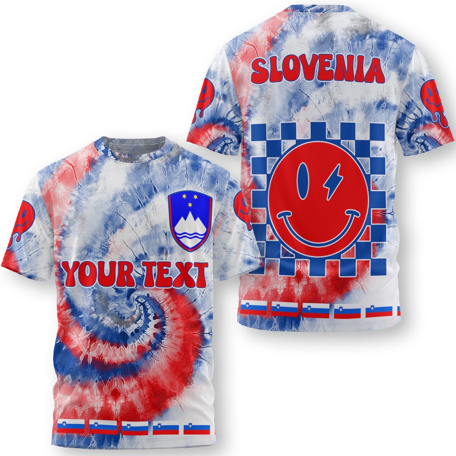 Slovenia T Shirt Custom Tie Dye Style 3