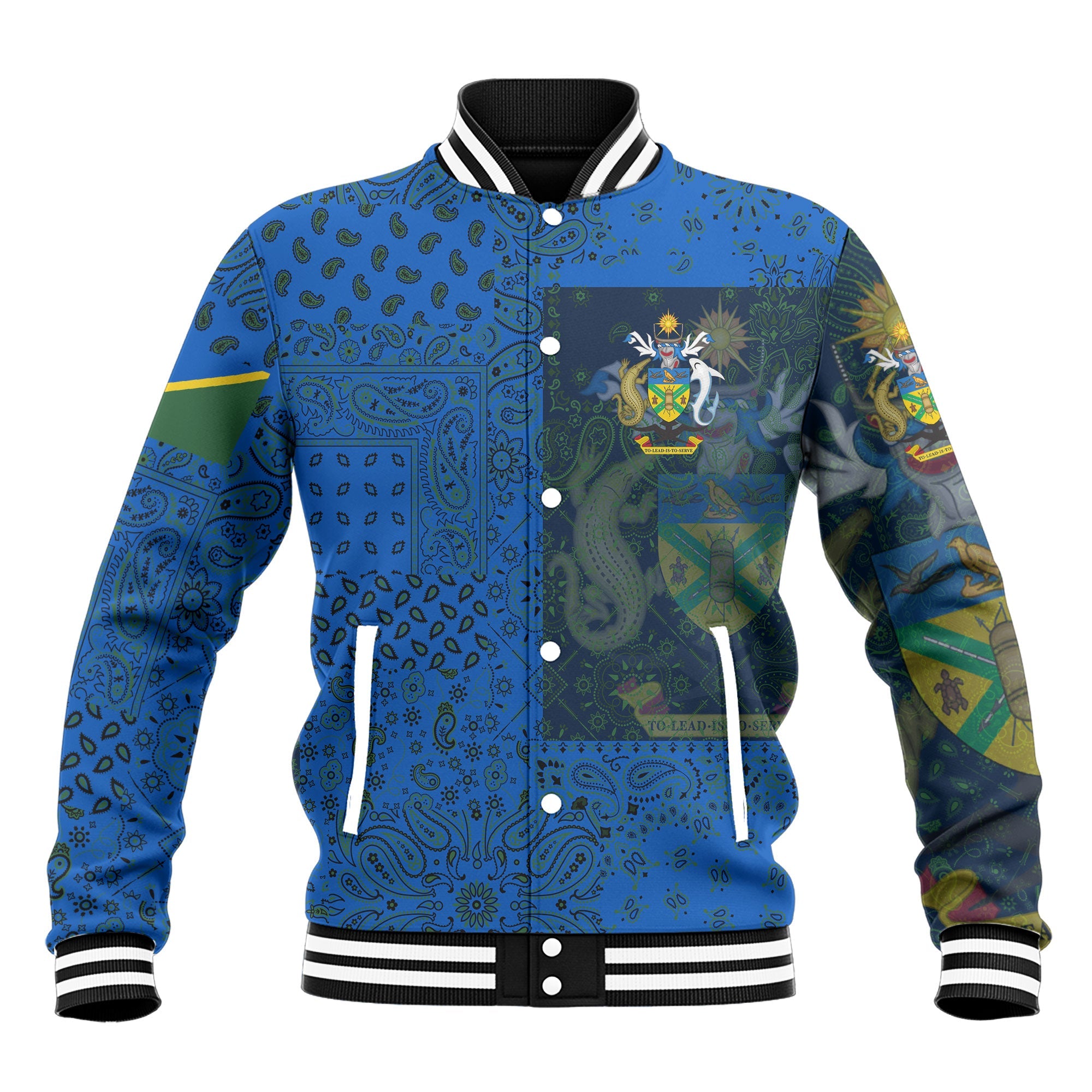 Solomon Islands Baseball Jacket Paisley Flag And Skull Style 2