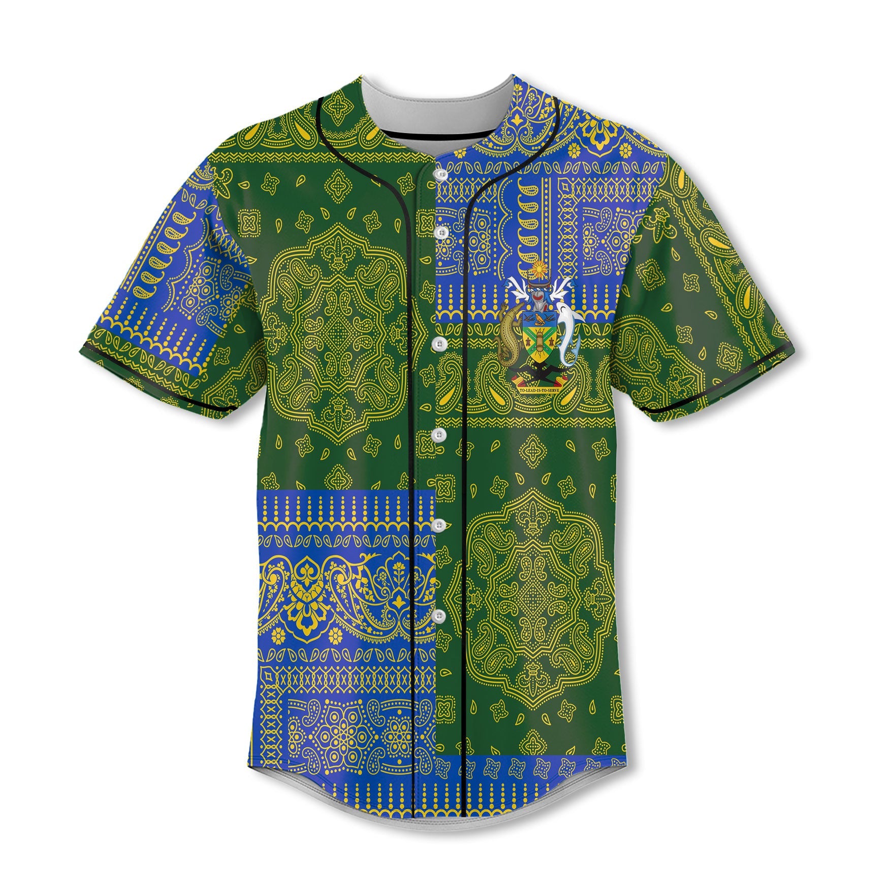 Solomon Islands Baseball Jersey Flag And Paisley Basic Style 2