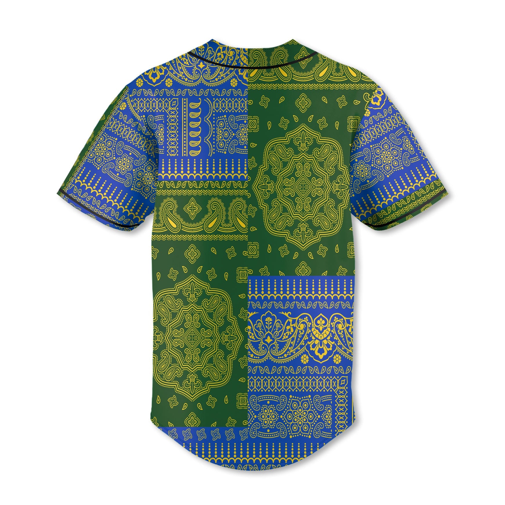 Solomon Islands Baseball Jersey Flag And Paisley Basic Style 3