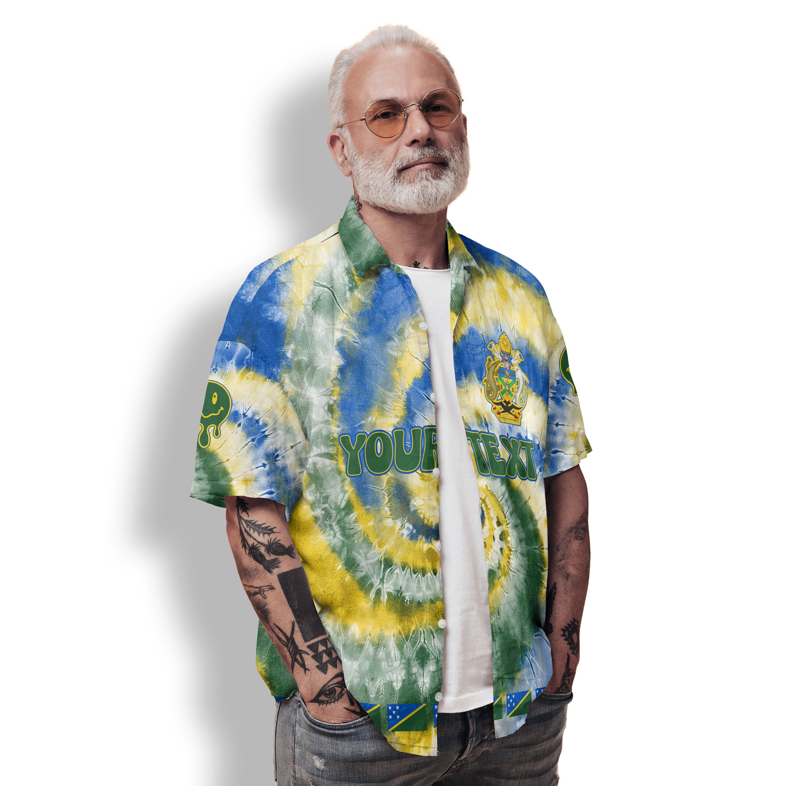 Solomon Islands Hawaiian Shirt Custom Tie Dye Style 2