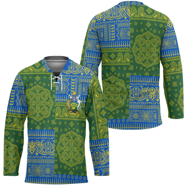 Solomon Islands Hockey Jersey Flag And Paisley Basic Style 1