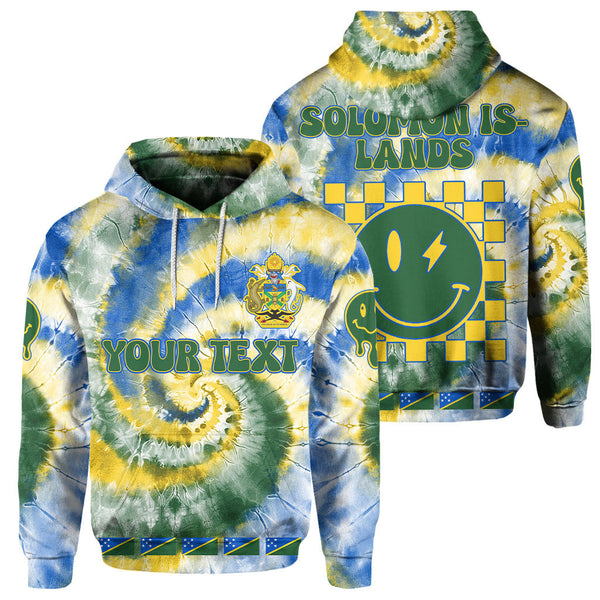 Solomon Islands Hoodie Custom Tie Dye Style 1