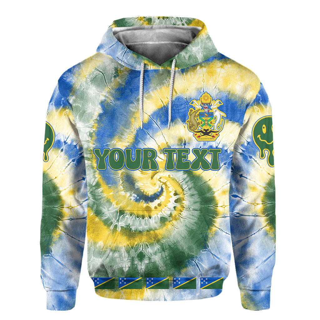 Solomon Islands Hoodie Custom Tie Dye Style 2