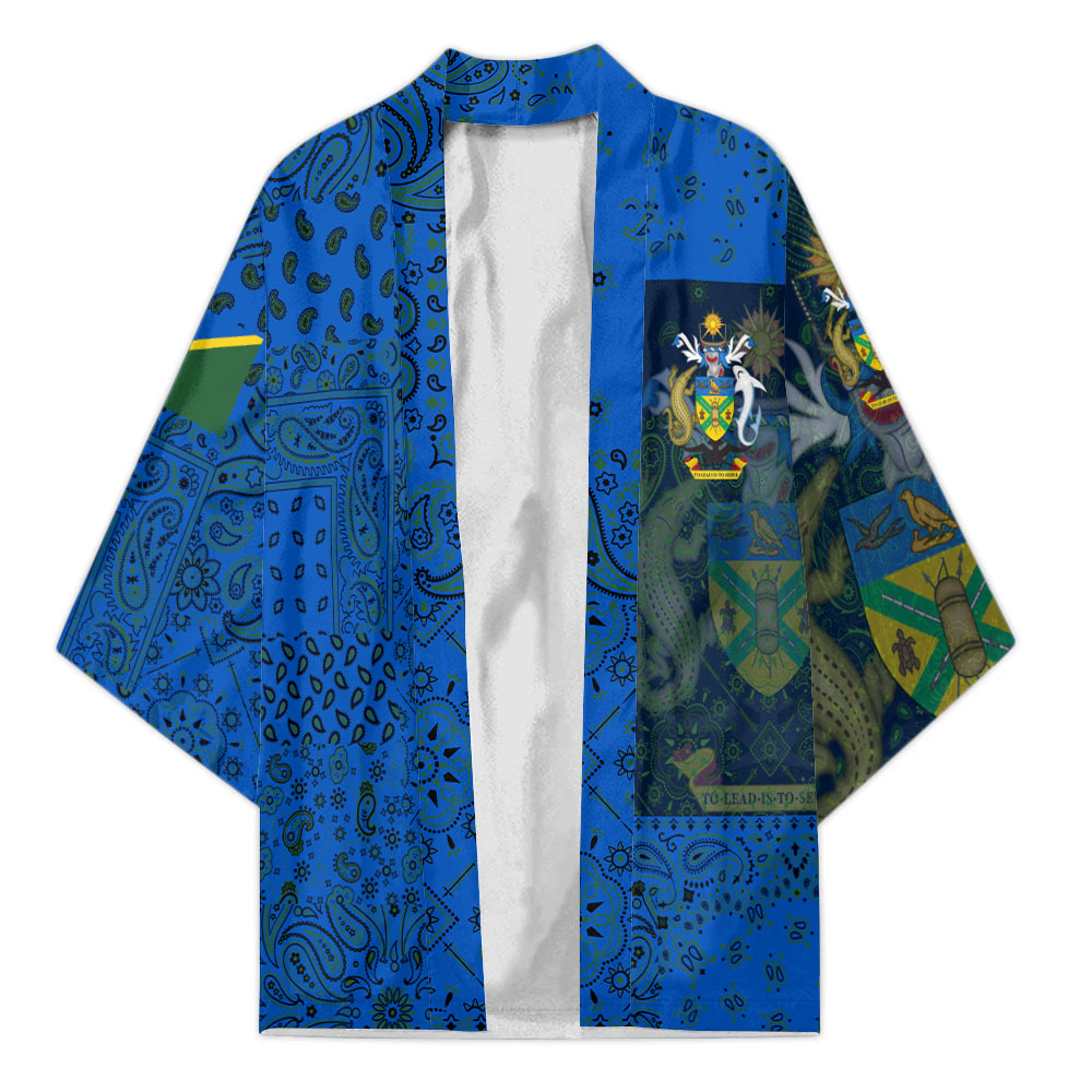 Solomon Islands Kimono Paisley Flag And Skull Style 1