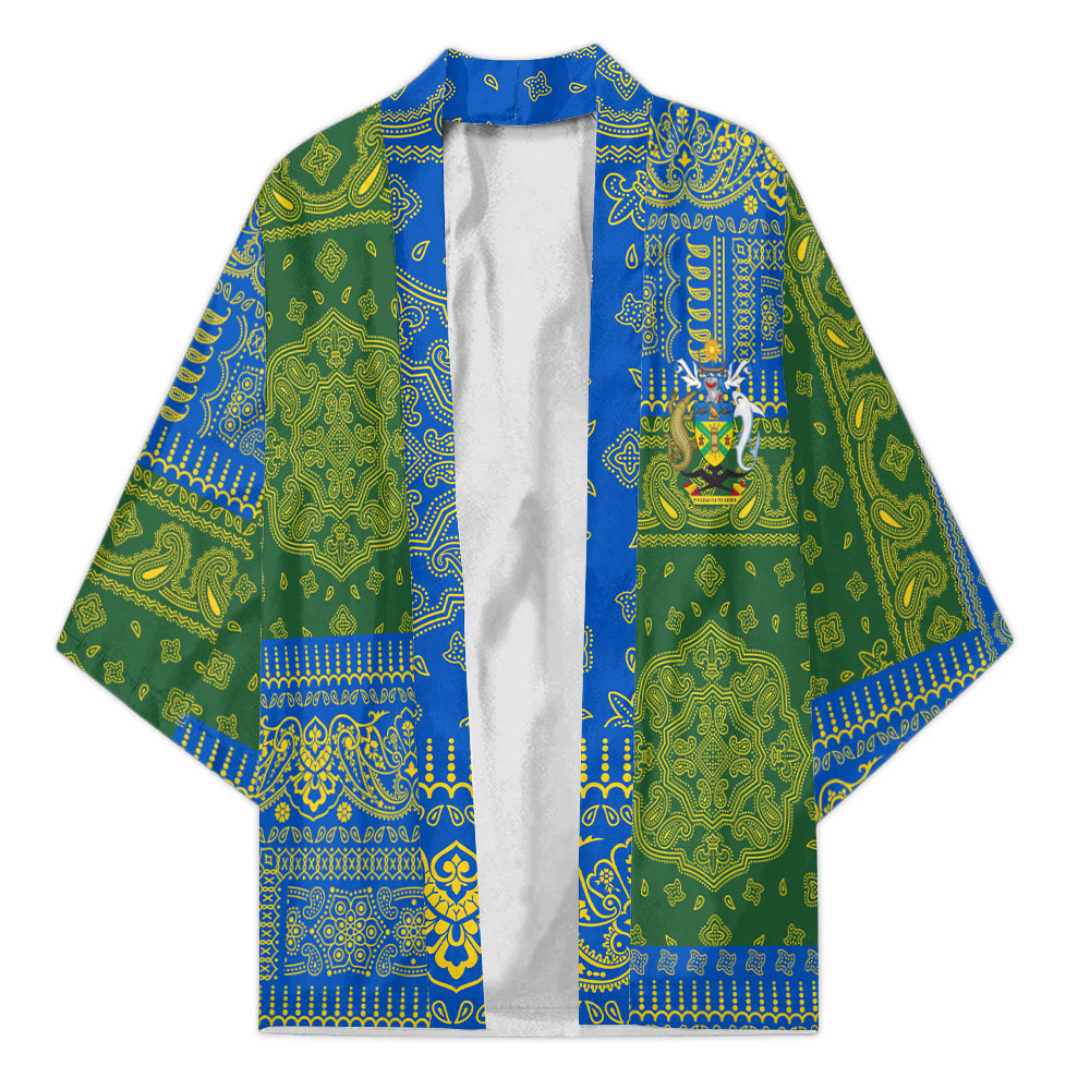 Solomon Islands Kimono Flag And Paisley Basic Style 2