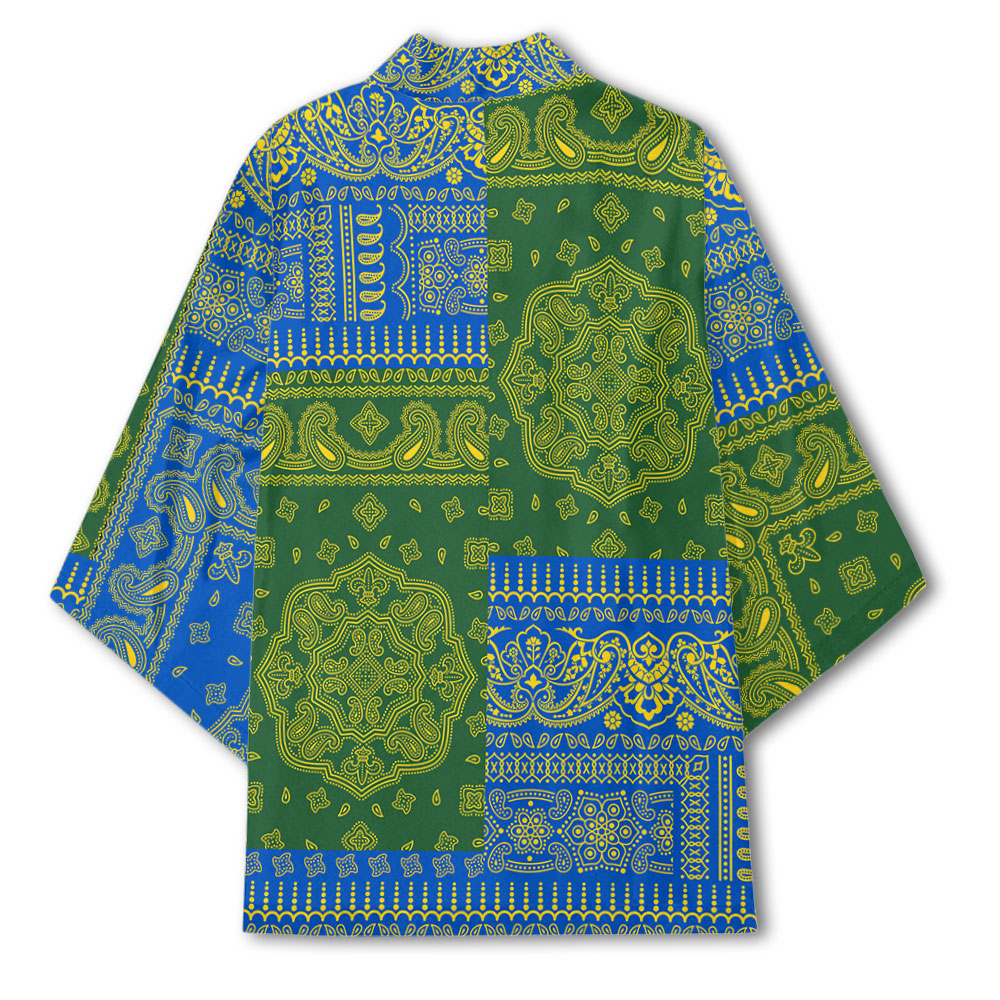 Solomon Islands Kimono Flag And Paisley Basic Style 3