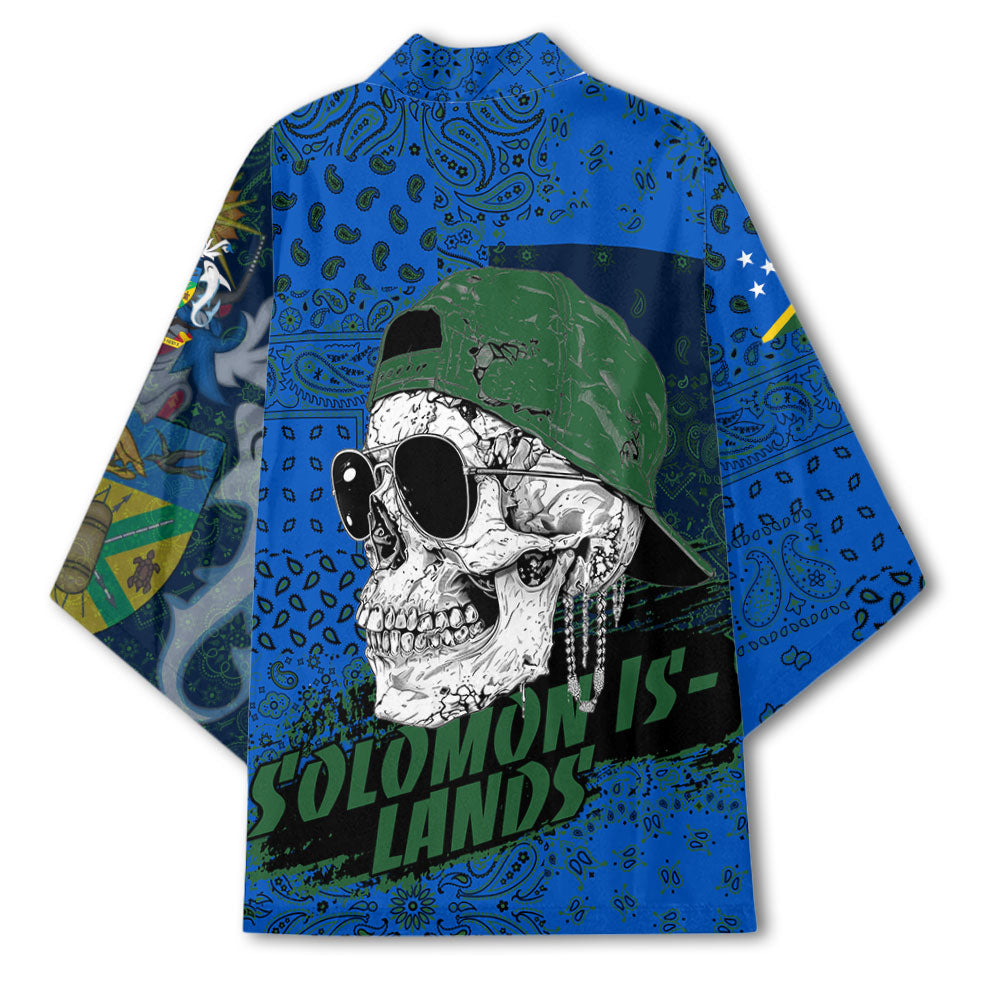 Solomon Islands Kimono Paisley Flag And Skull Style 3