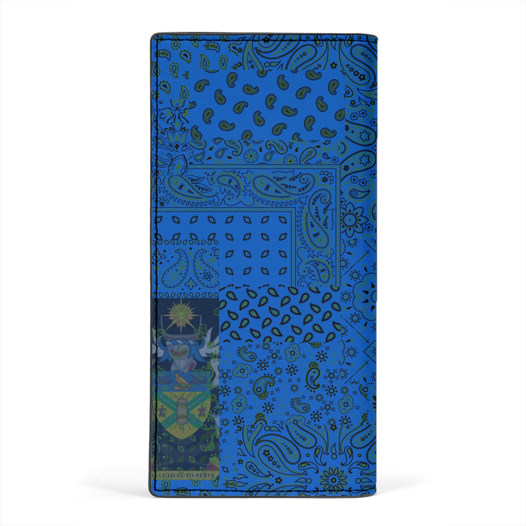 Solomon Islands Leather Wallet Paisley Flag And Skull Style 2