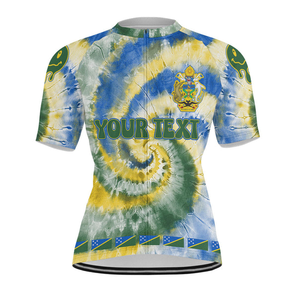 Solomon Islands Men Cycling Jersey Custom Tie Dye Style 1