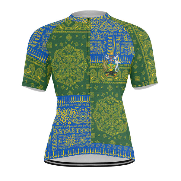 Solomon Islands Men Cycling Jersey Flag And Paisley Basic Style 1