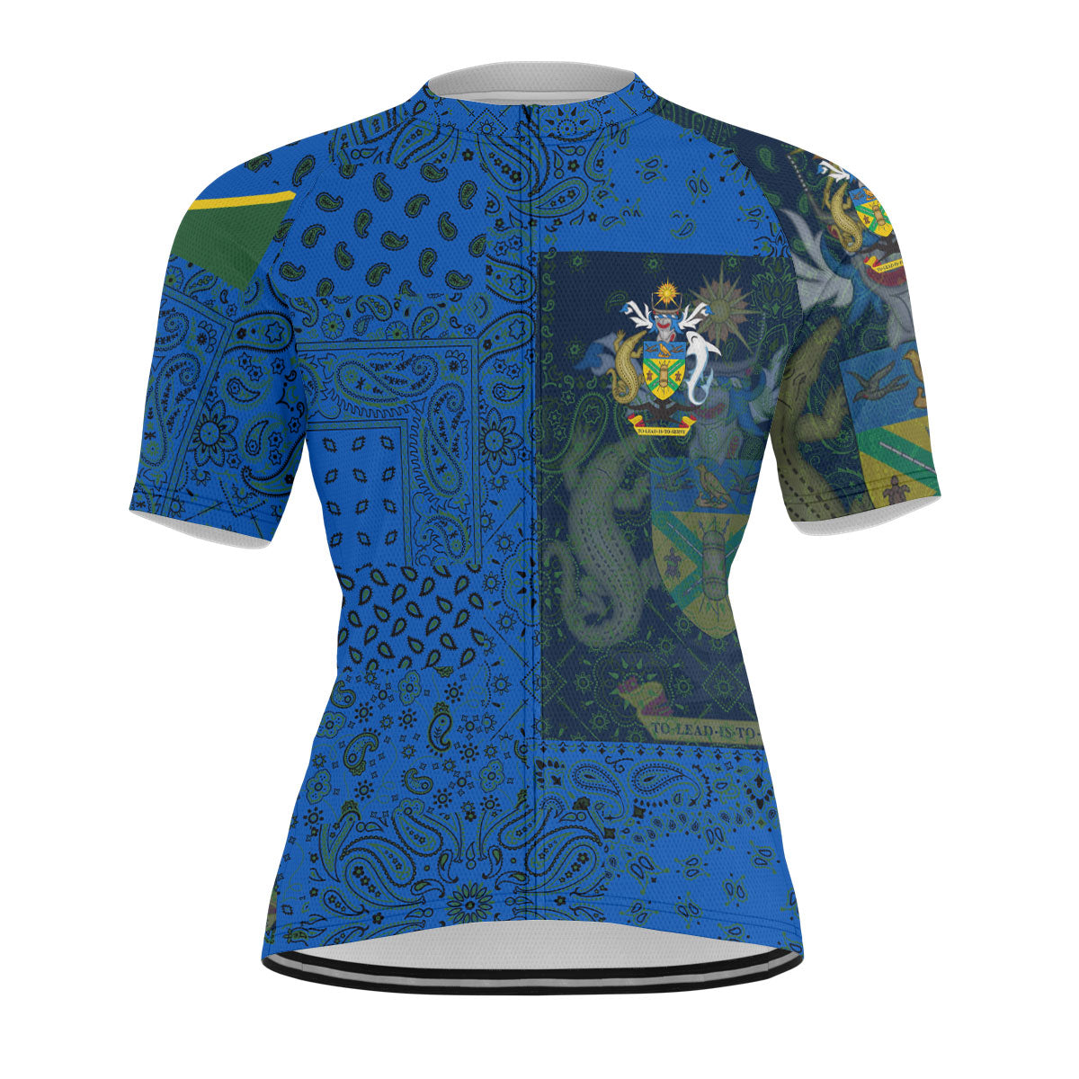 Solomon Islands Men Cycling Jersey Paisley Flag And Skull Style 1