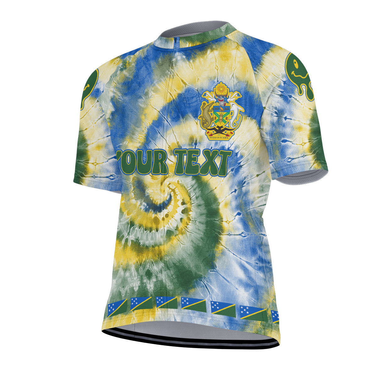 Solomon Islands Men Cycling Jersey Custom Tie Dye Style 2