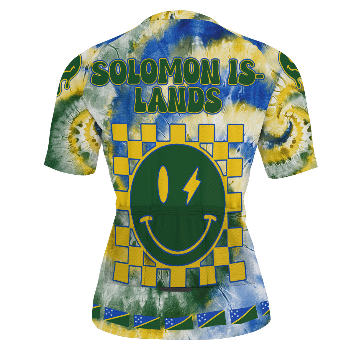 Solomon Islands Men Cycling Jersey Custom Tie Dye Style 3