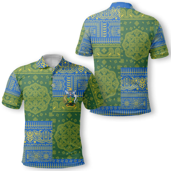 Solomon Islands Polo Shirt Flag And Paisley Basic Style 1