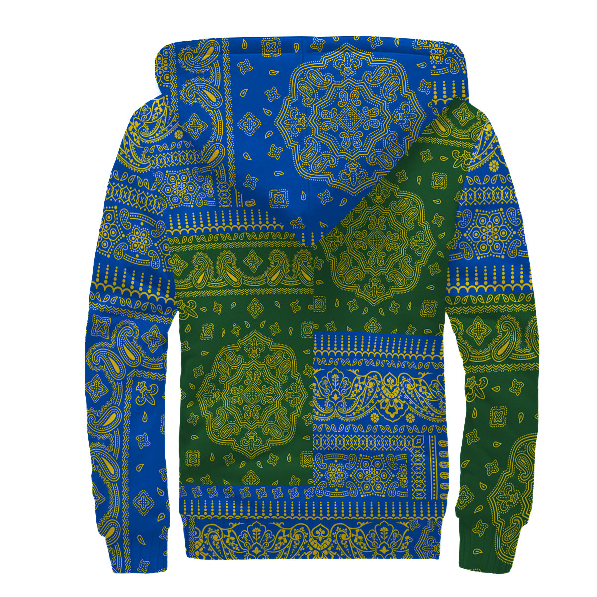 Solomon Islands Sherpa Hoodie Flag And Paisley Basic Style 2