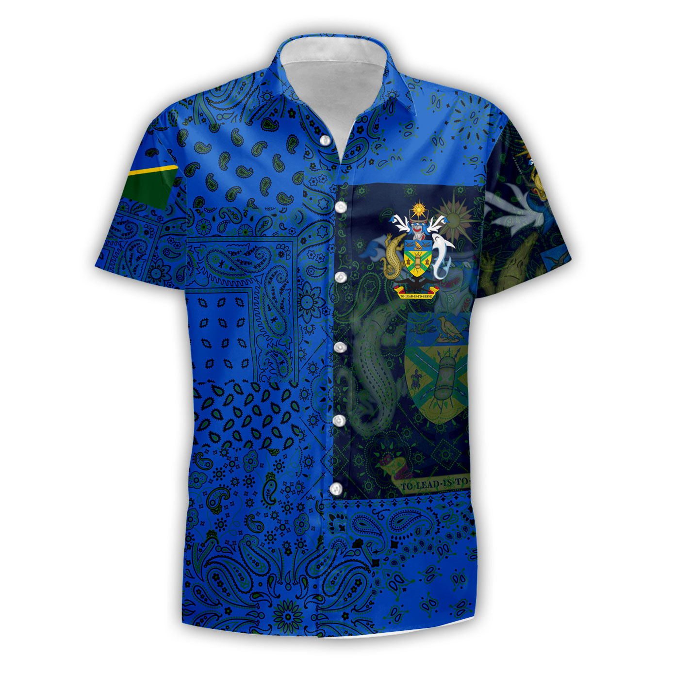 Solomon Islands Short Sleeve Shirt Paisley Flag And Skull Style 1