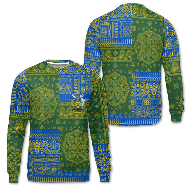 Solomon Islands Sweatshirt Flag And Paisley Basic Style 1