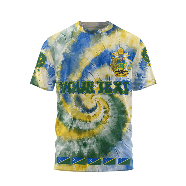 Solomon Islands T Shirt Custom Tie Dye Style 1